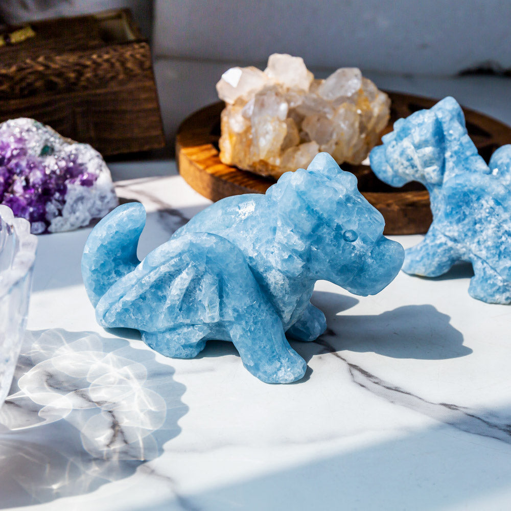 Blue Calcite Flying Dragon