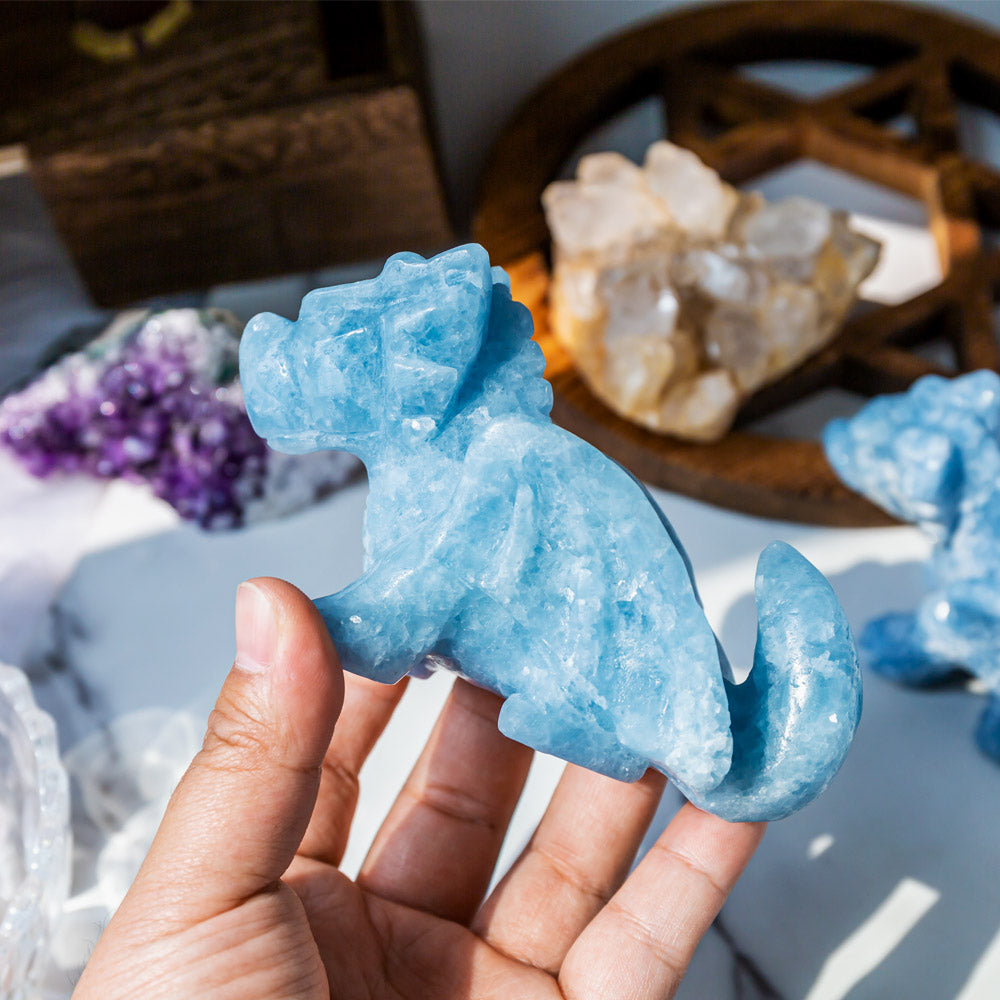 Blue Calcite Flying Dragon