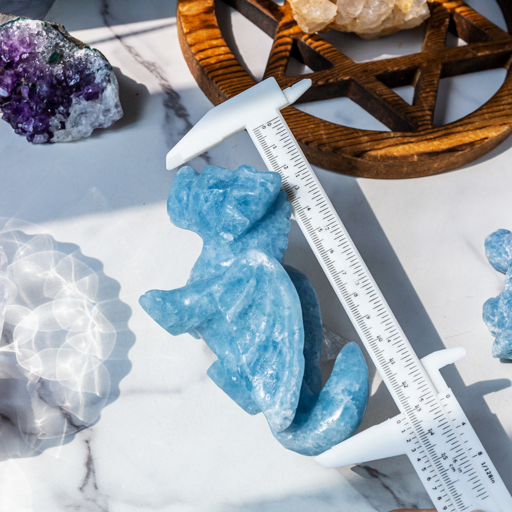 Blue Calcite Flying Dragon