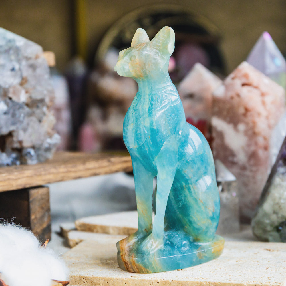 Blue Onyx Egypt Cat