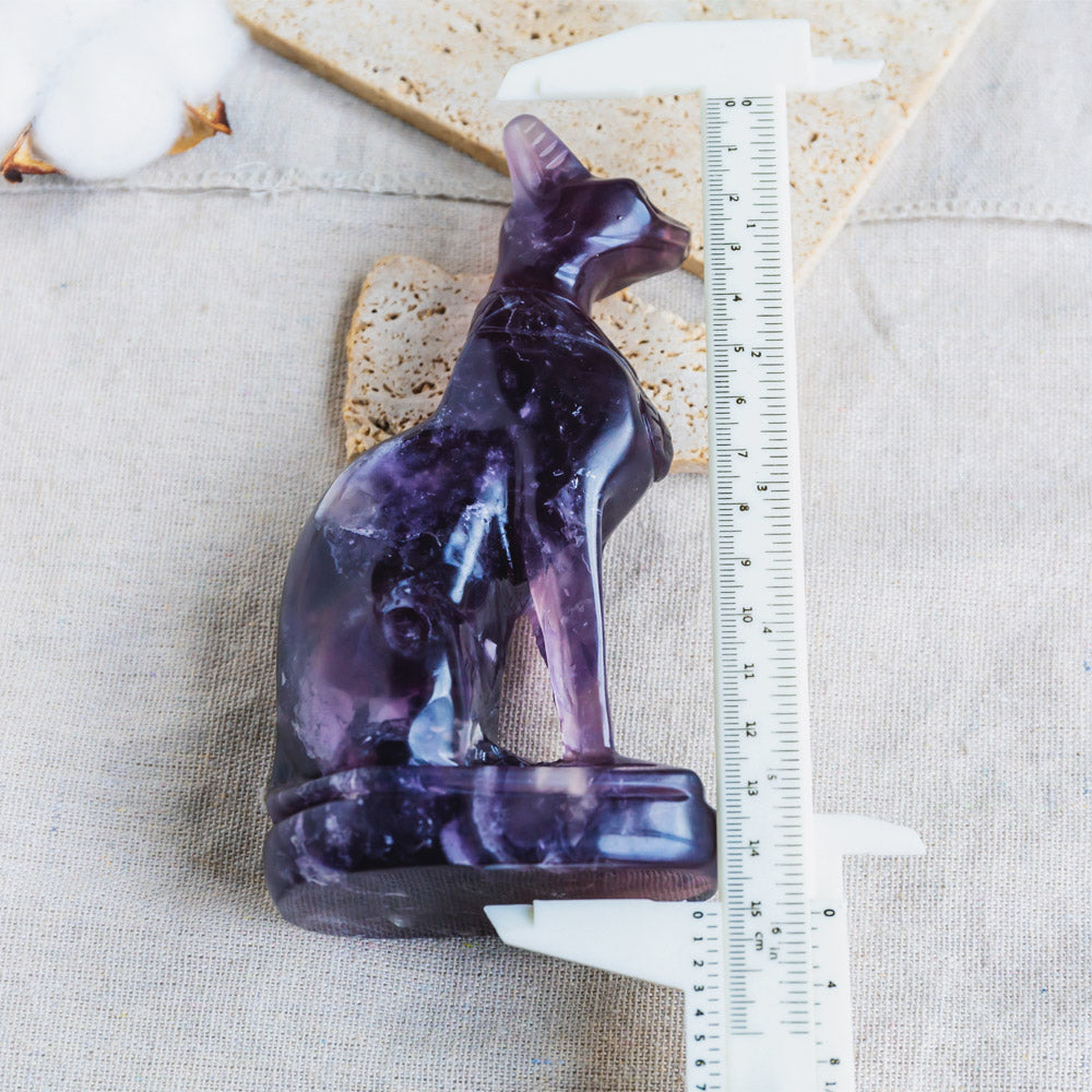 Purple Fluorite Egypt Cat