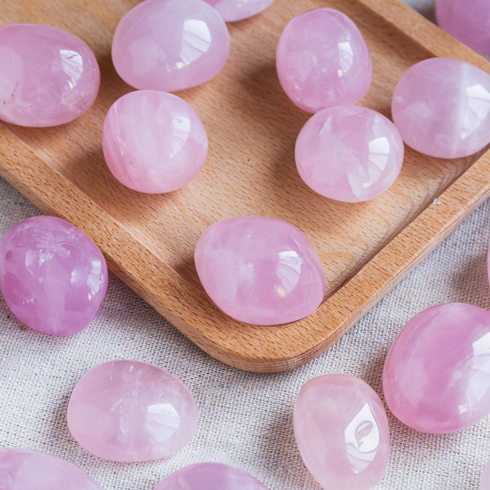 Rose Quartz Palm Stone