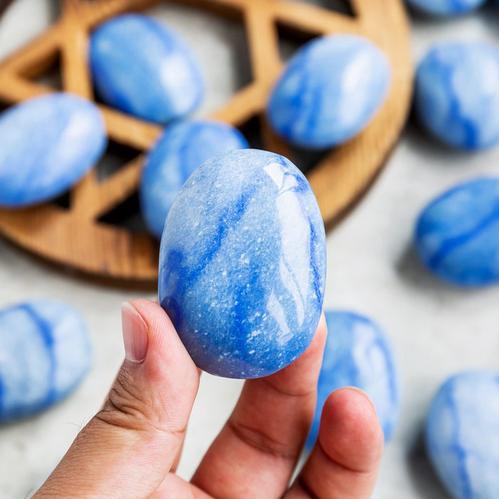 Blue Aventurine Palm stone