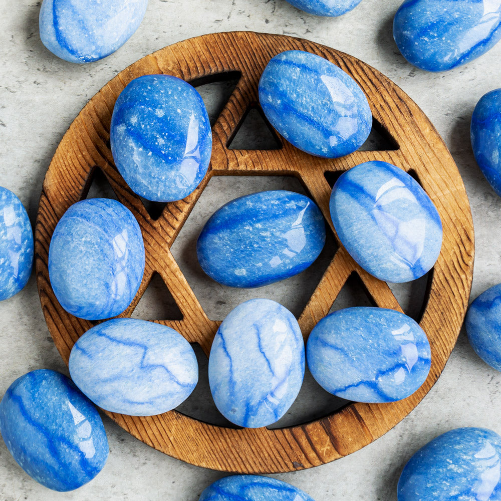 Blue Aventurine Palm stone