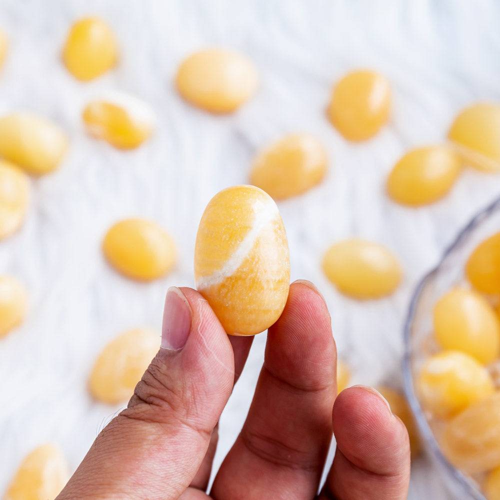 Orange Calcite Tumbled Stone