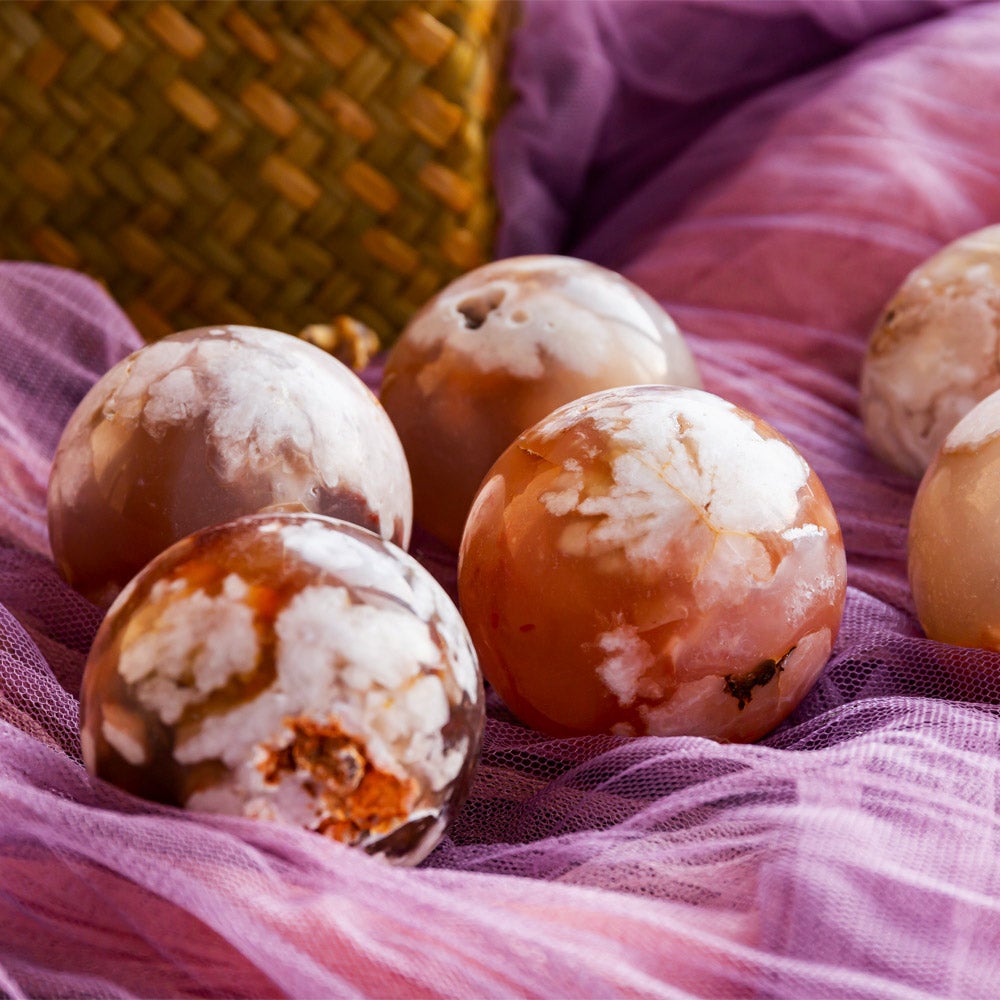 Flower Agate Sphere