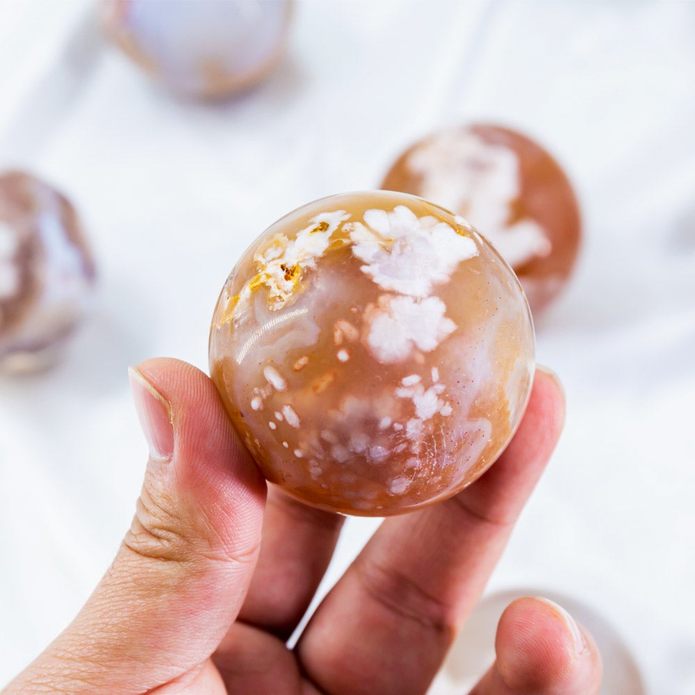 Flower Agate Sphere