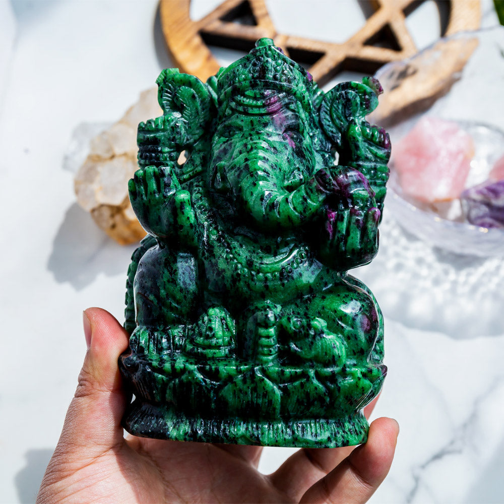 Ruby in Zoisite Ganesh