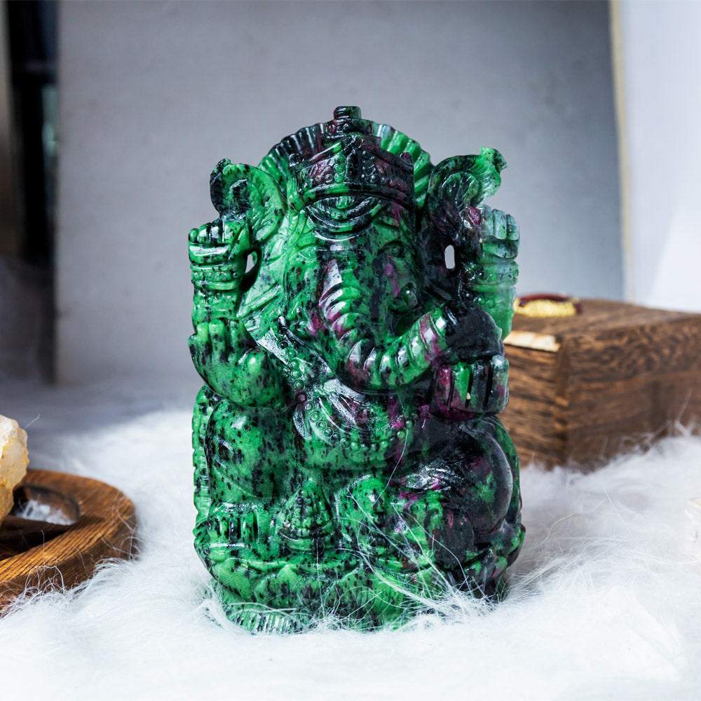 Ruby in Zoisite Ganesh