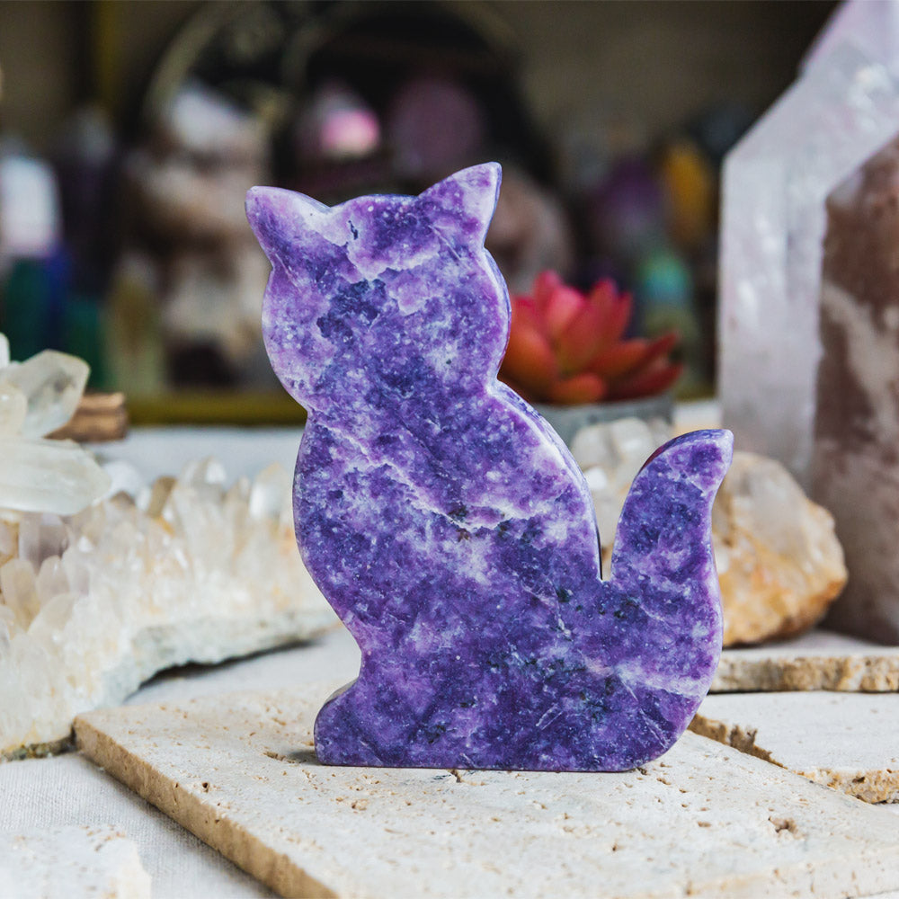 Lepidolite Cat Slice