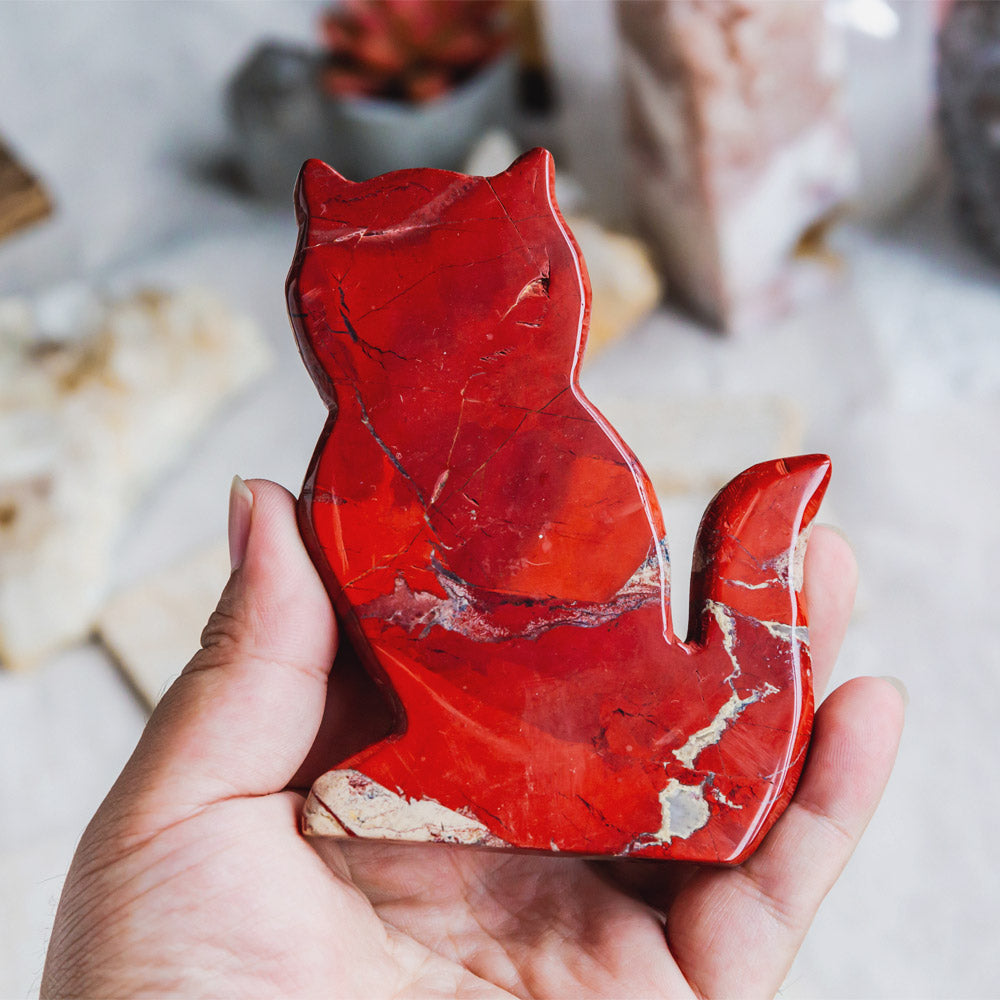 Red Jasper Cat Slice