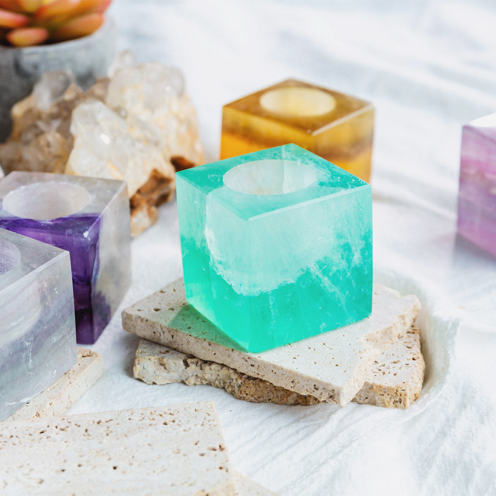 Fluorite Candle Holders