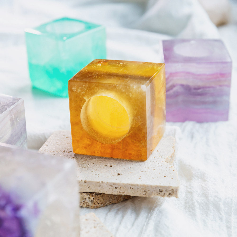 Fluorite Candle Holders