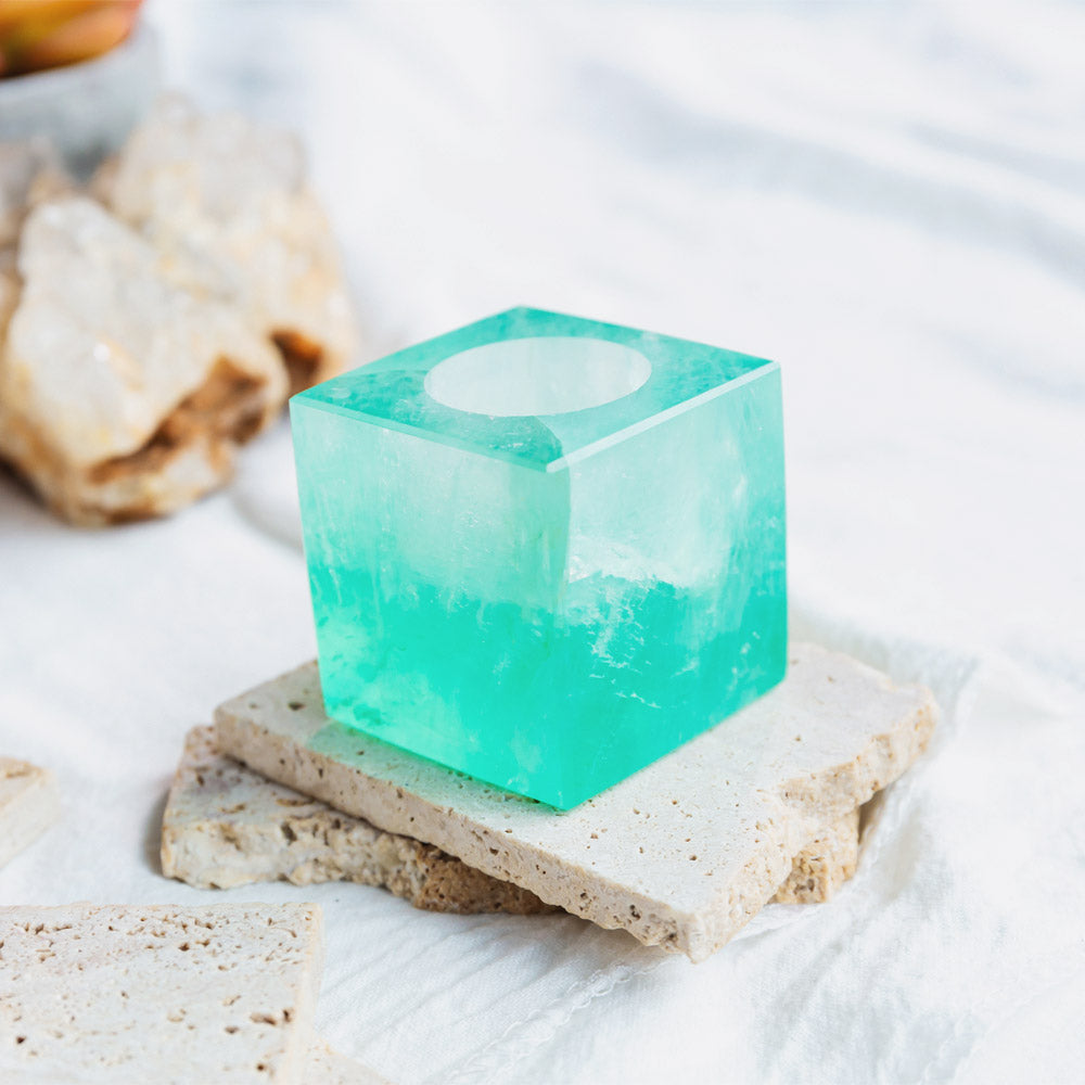 Fluorite Candle Holders