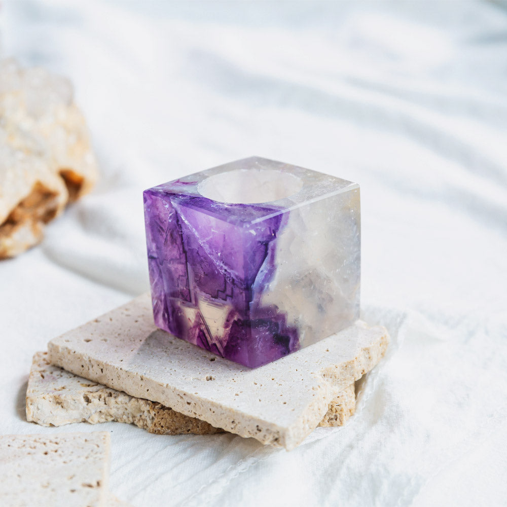 Fluorite Candle Holders