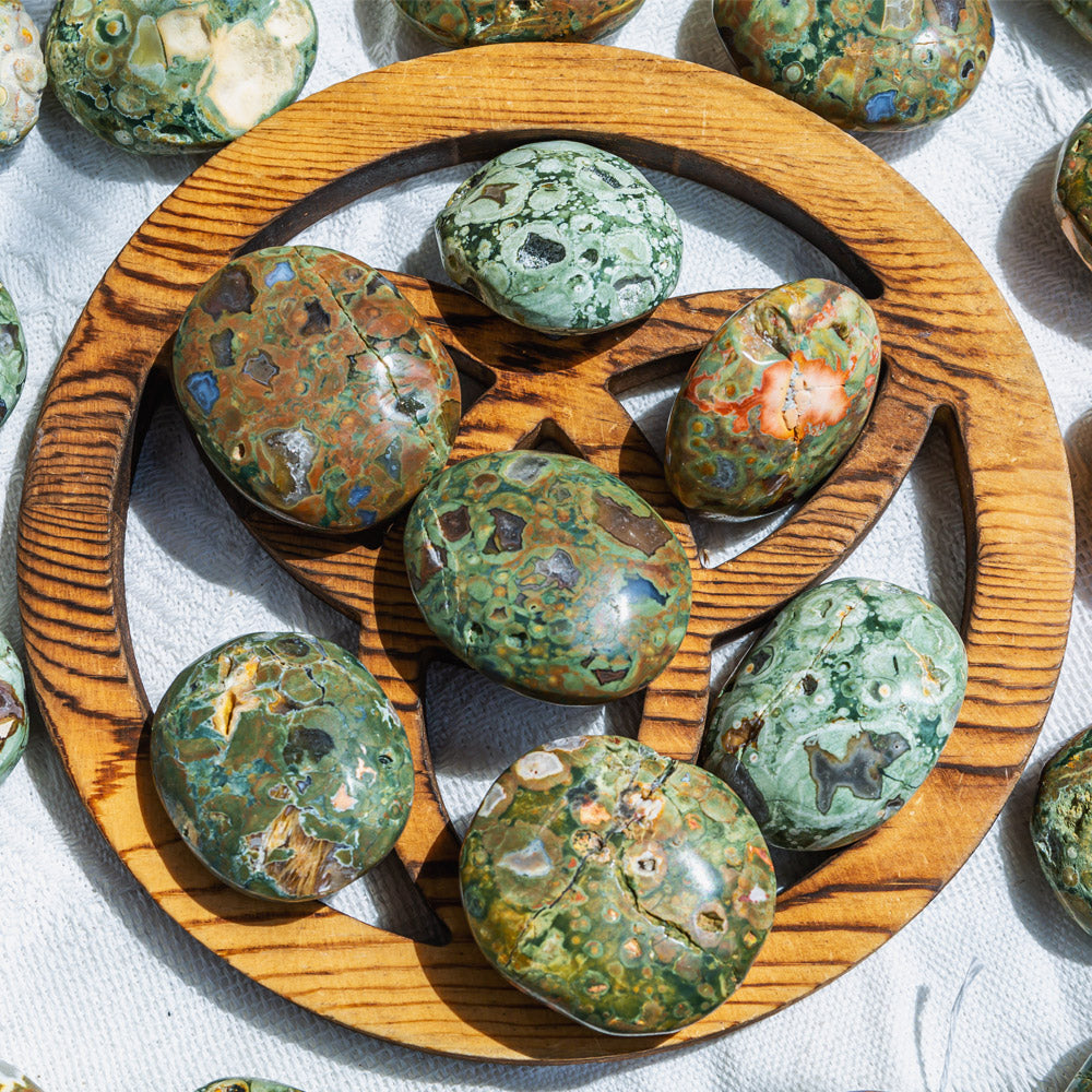 Rainforest Jasper Palm Stone