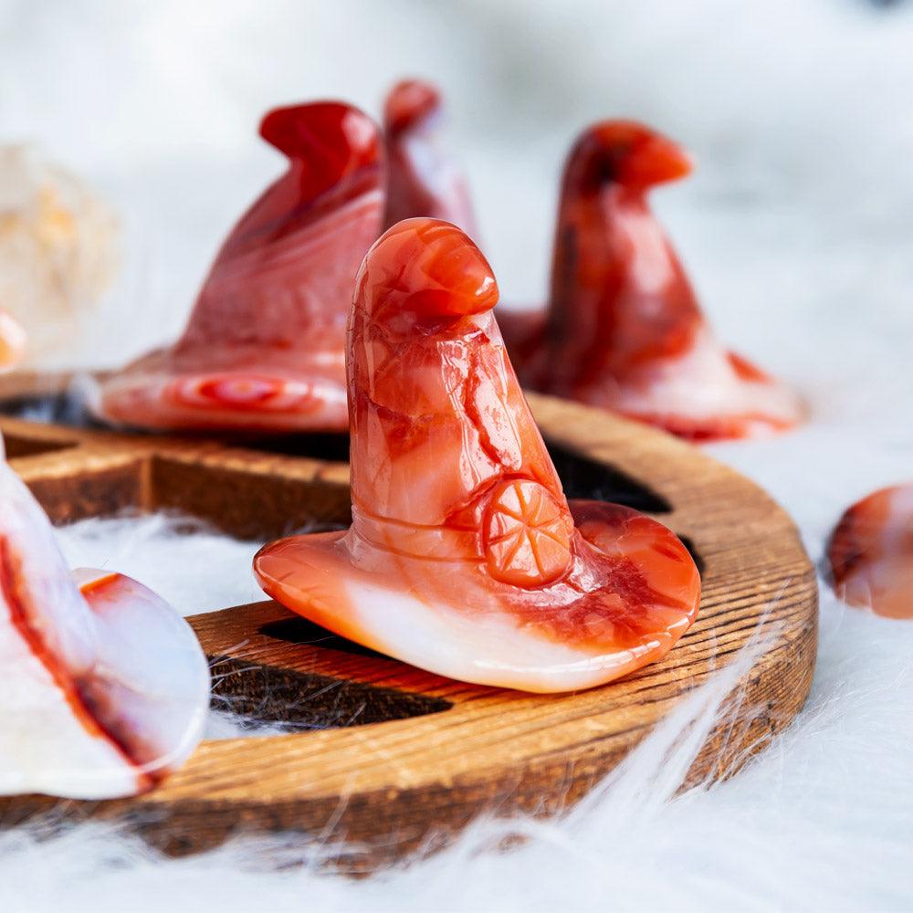 Red carnelian hat - Reikilovecrystal