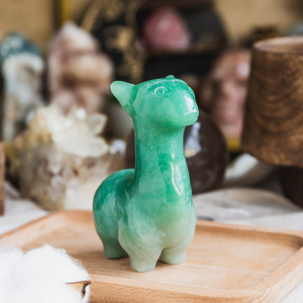 Green Aventurine Llama