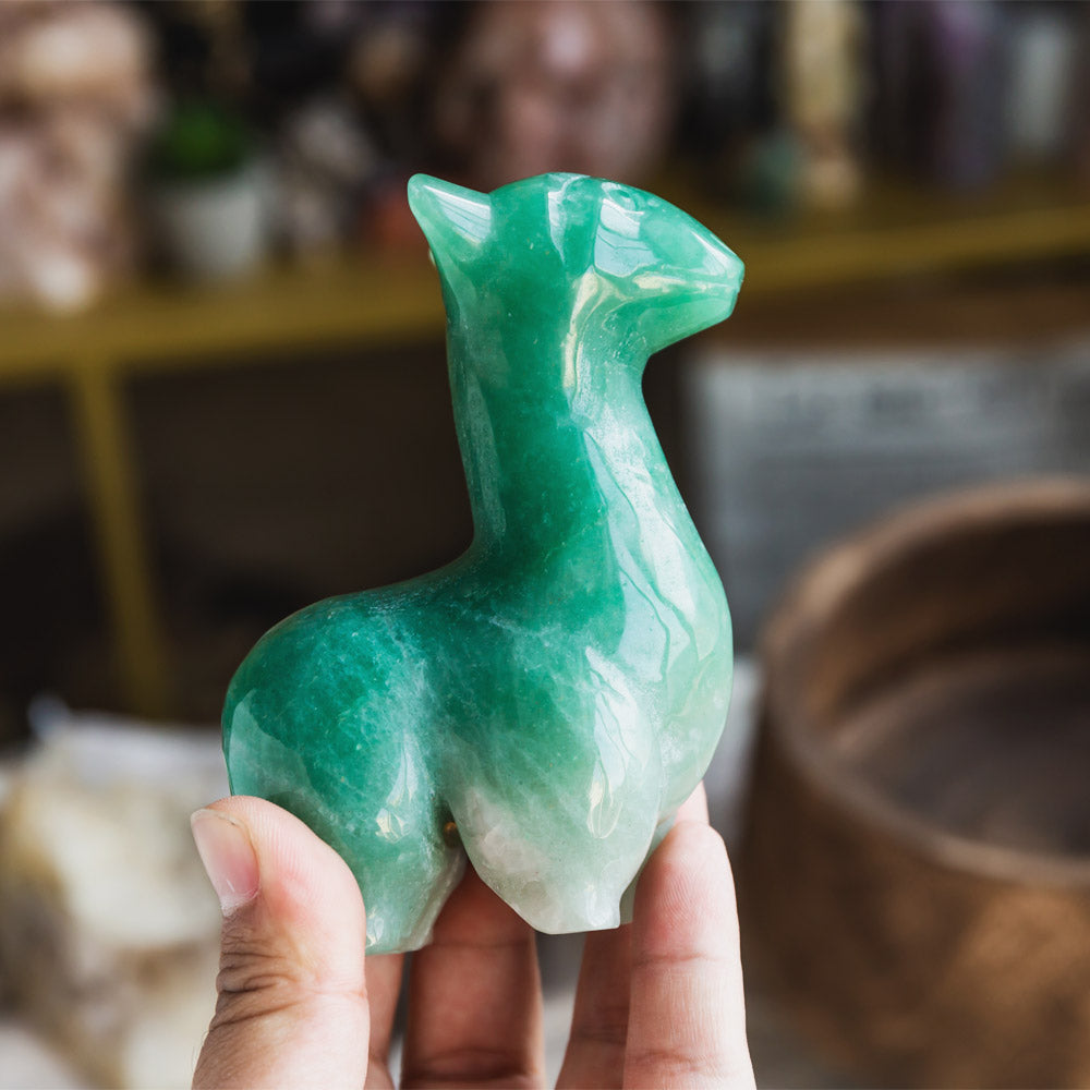 Green Aventurine Llama