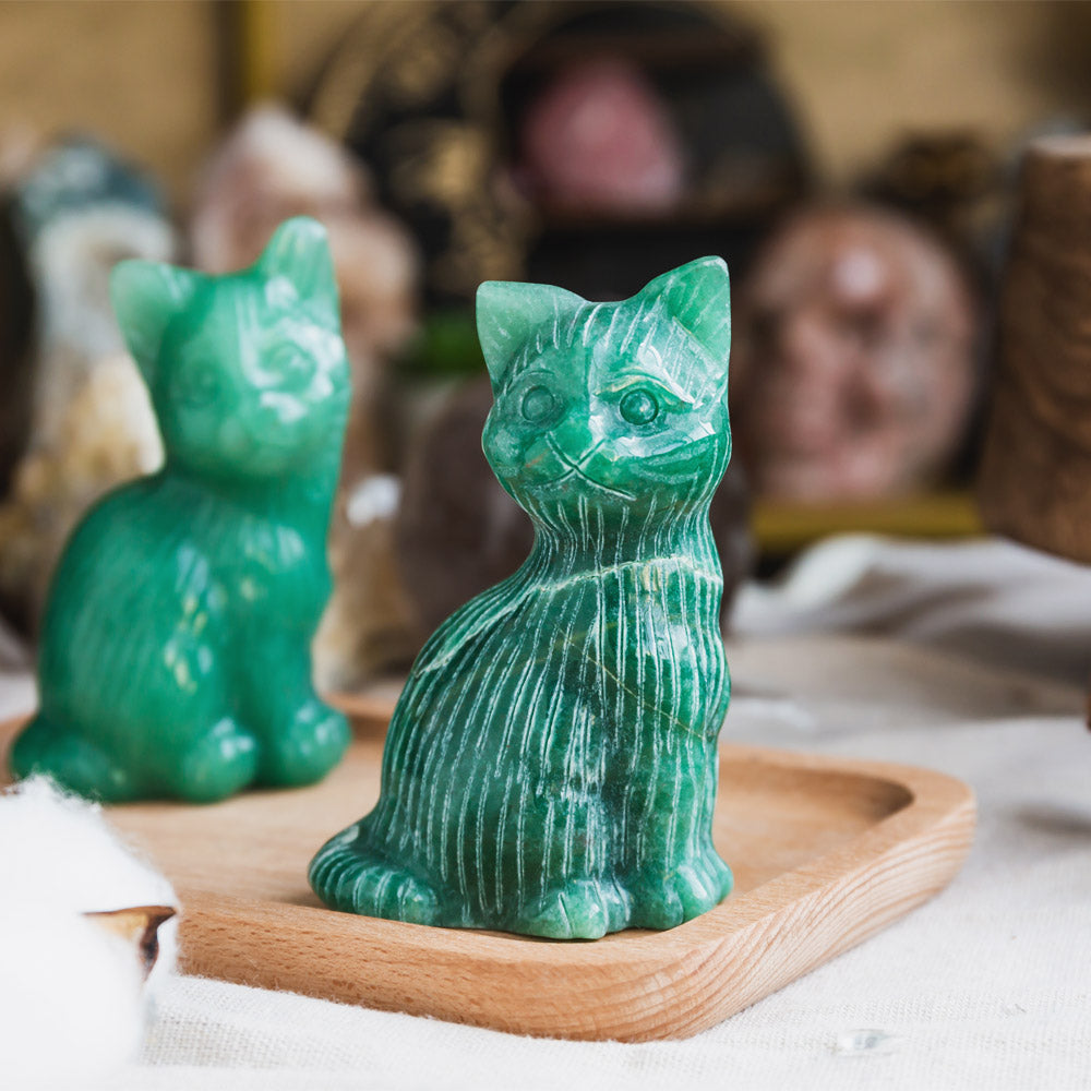 Green Aventurine Cat