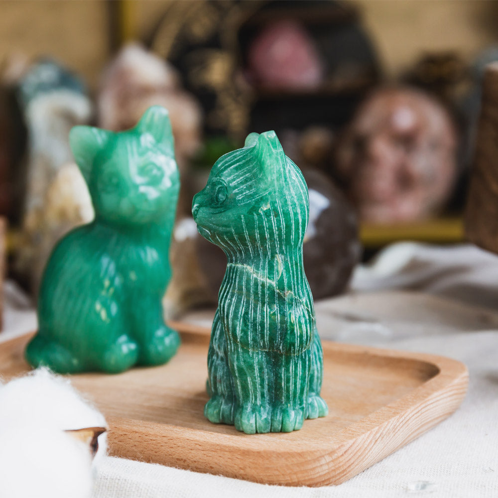 Green Aventurine Cat