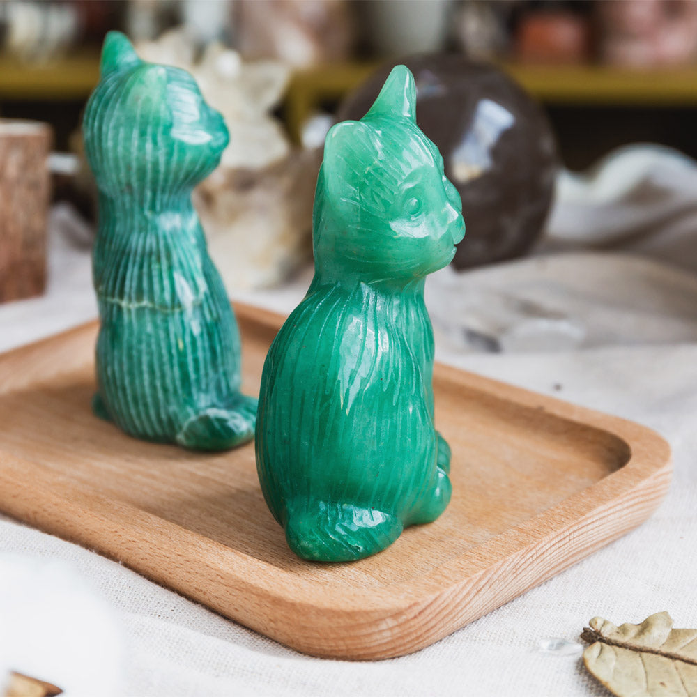 Green Aventurine Cat