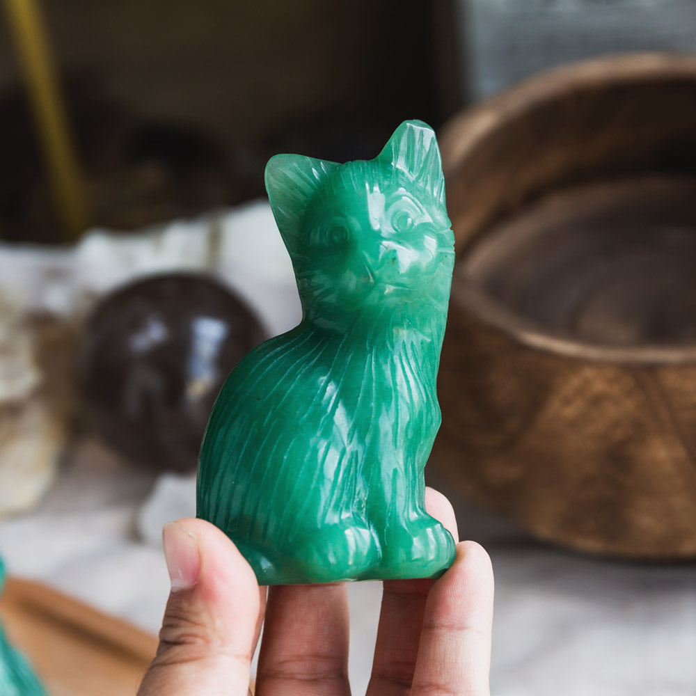 Green Aventurine Cat