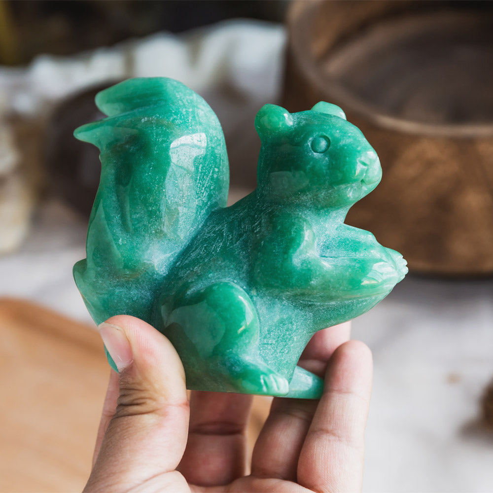 Green Aventurine Squirrel