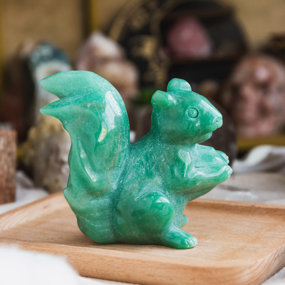 Green Aventurine Squirrel