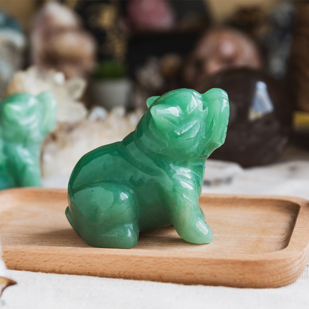 Green Aventurine Dog