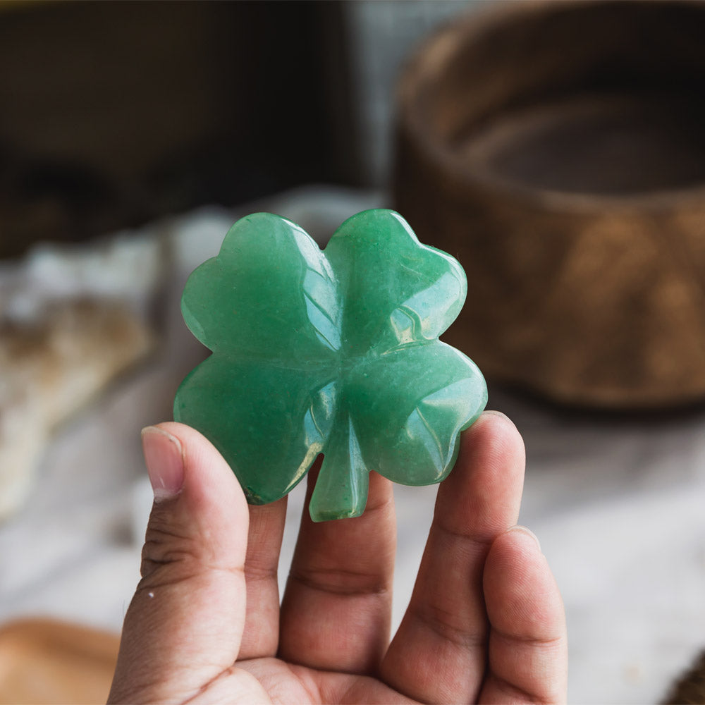 Green Aventurine Four Leaf Clover