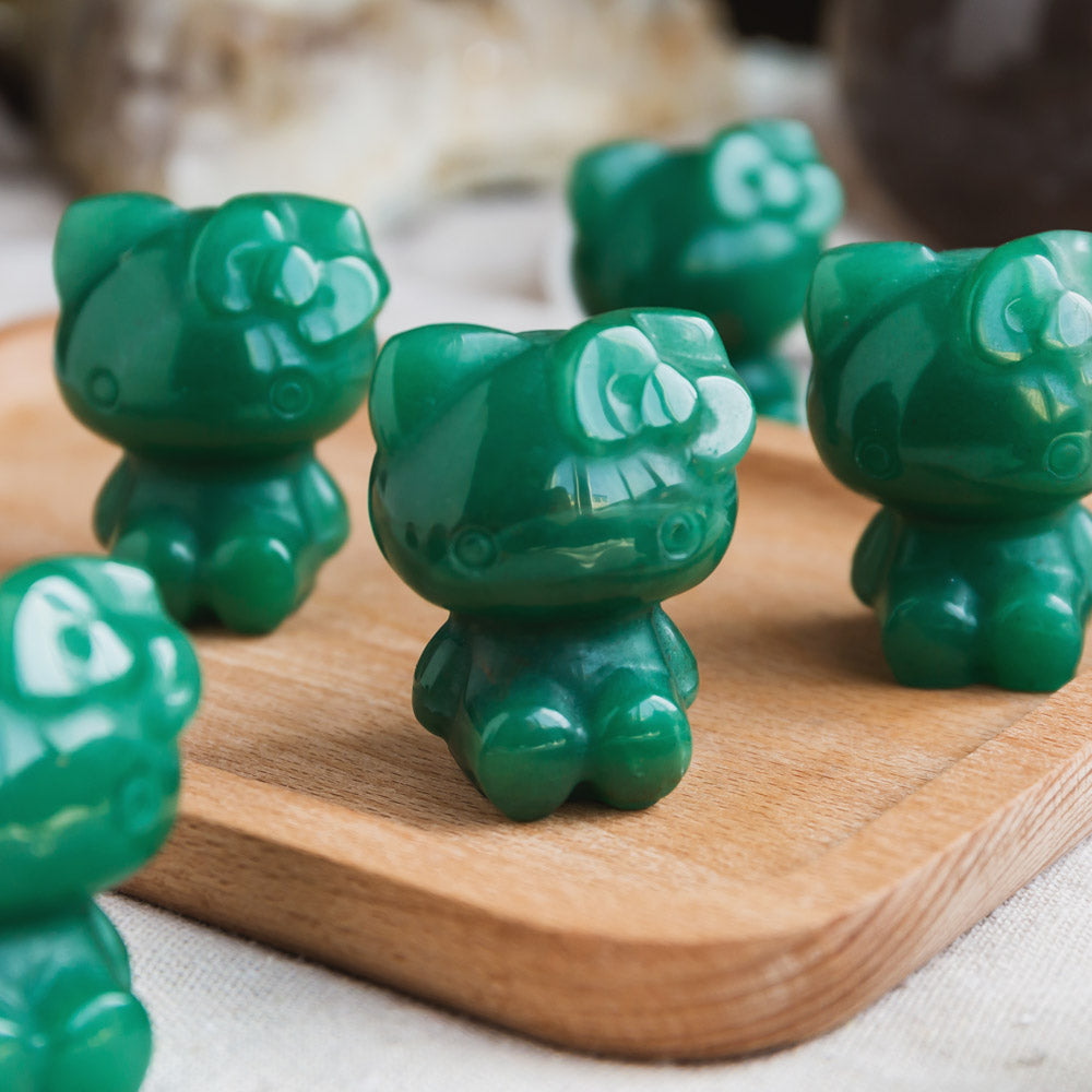 Green Aventurine Hello Kitty