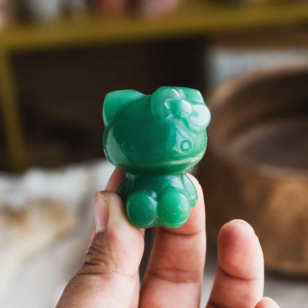 Green Aventurine Hello Kitty