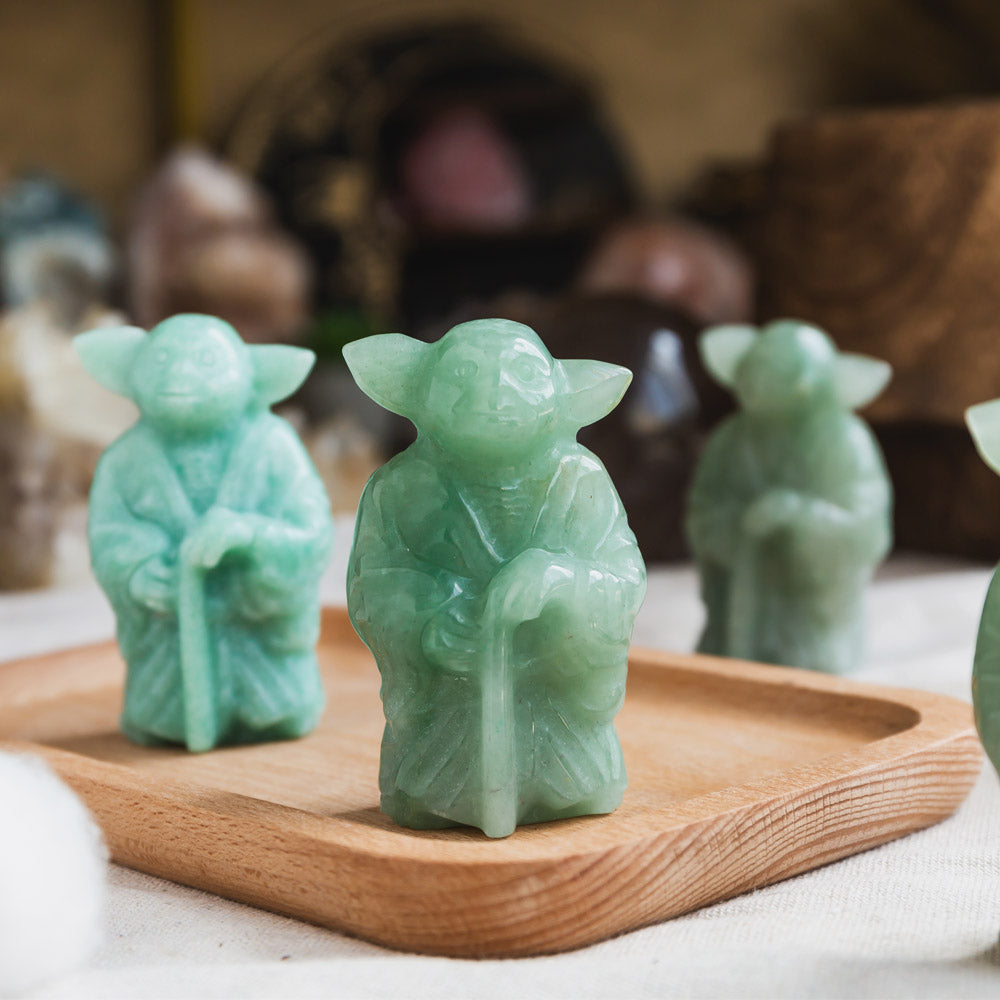 Green Aventurine Yoda