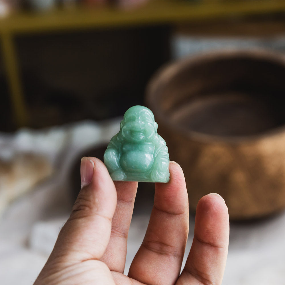 1.5" Green Aventurine Buddha