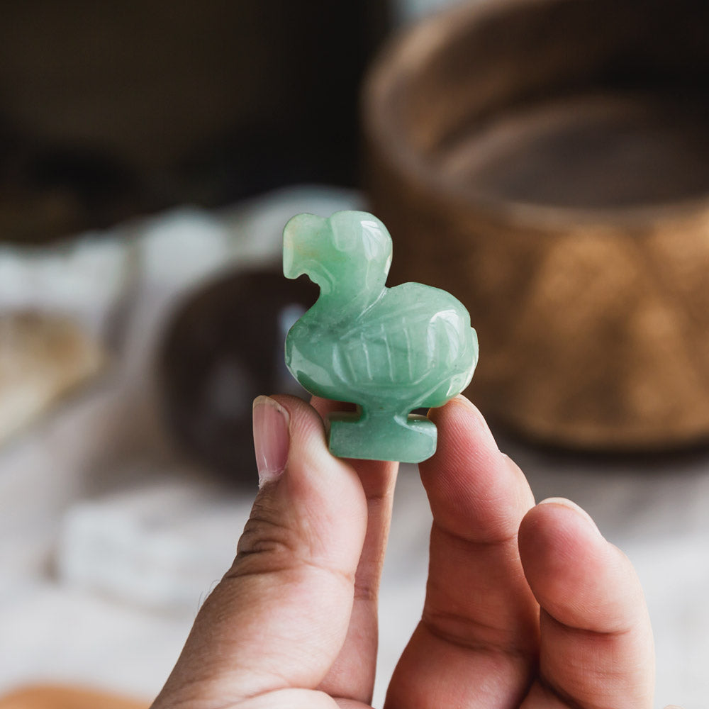 1.5" Green Aventurine Dodo Bird