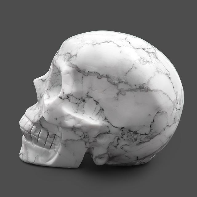 Howlite Skull