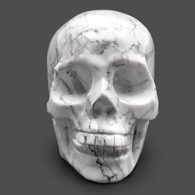 Howlite Skull