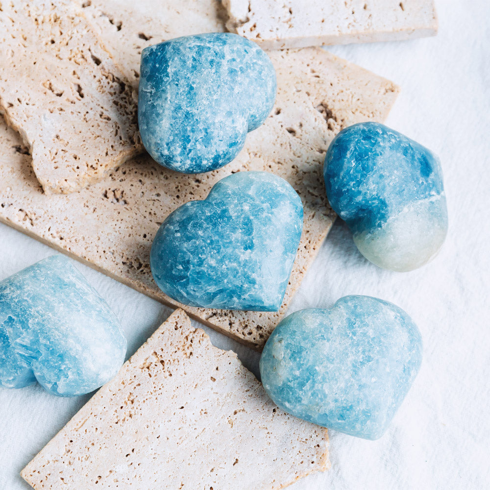 Blue Calcite Heart