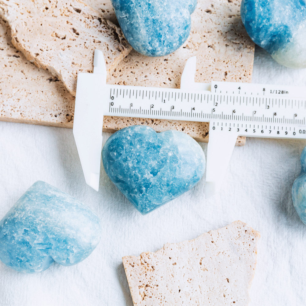 Blue Calcite Heart