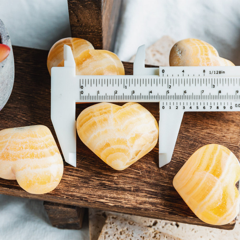 Banding Orange Calcite Heart