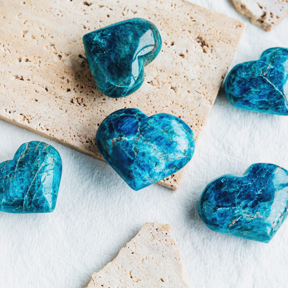 Blue Apatite Heart