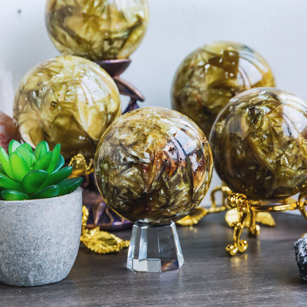 Golden Mica Sphere