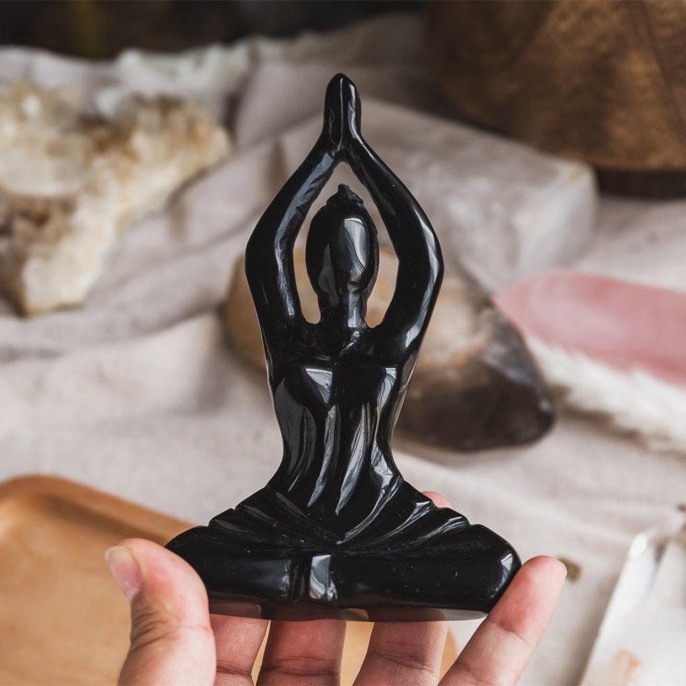 Black Obsidian Yoga Goddess