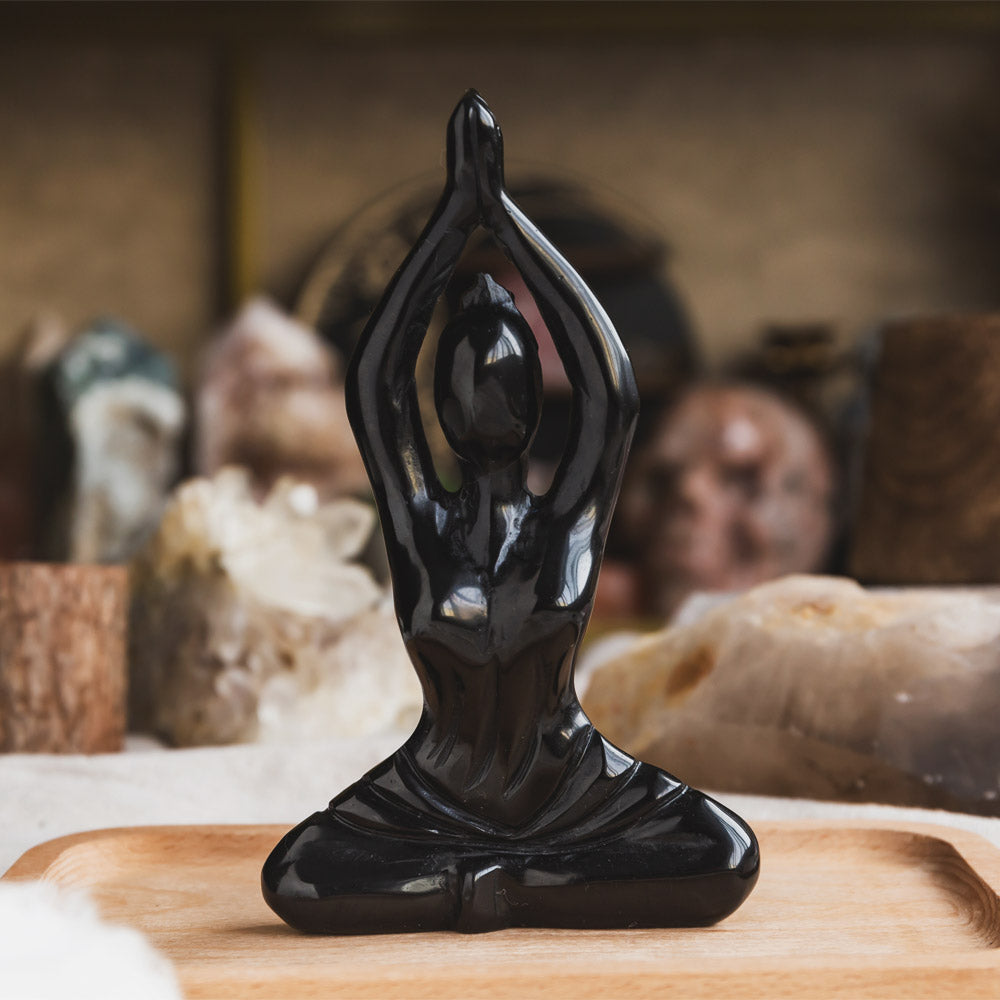 Black Obsidian Yoga Goddess