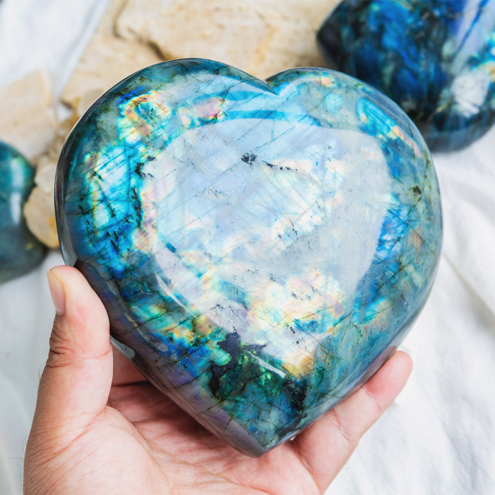 Labradorite Heart