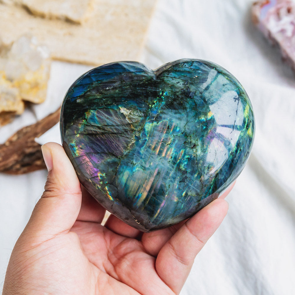 Labradorite Heart