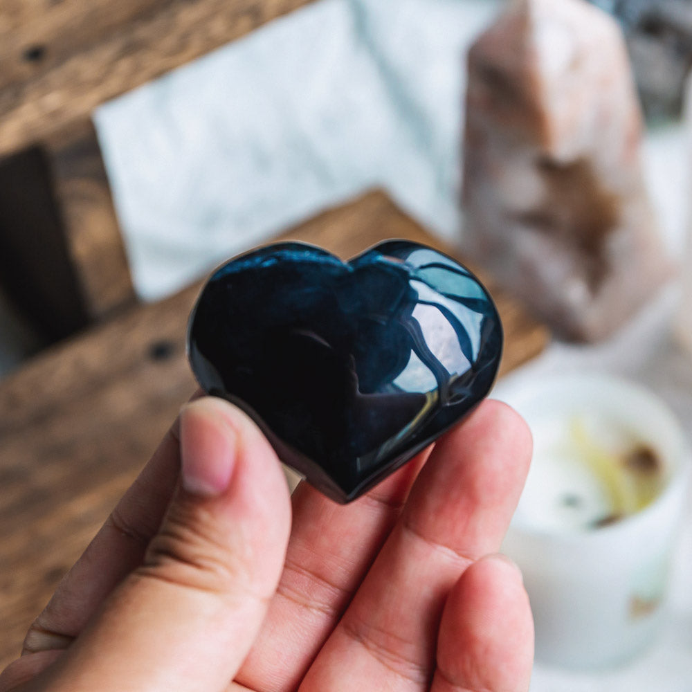 Blue Tigers Eye Heart