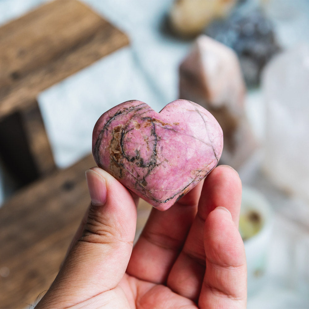 Rhodonite Heart