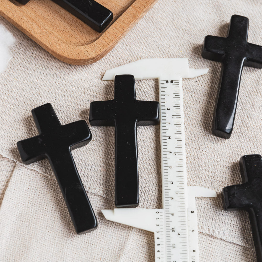 Black Obsidian Cross